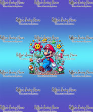 Load image into Gallery viewer, *BACK ORDER* Super Plumbers Floral &#39;Stars&#39; ADULT Panel