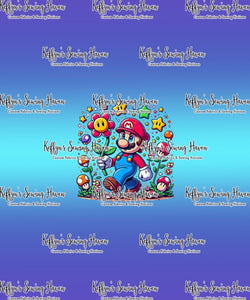 *BACK ORDER* Super Plumbers Floral 'Stars' CHILD Panels