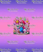 Load image into Gallery viewer, *BACK ORDER* Super Plumbers Floral &#39;Stars&#39; ADULT Panel