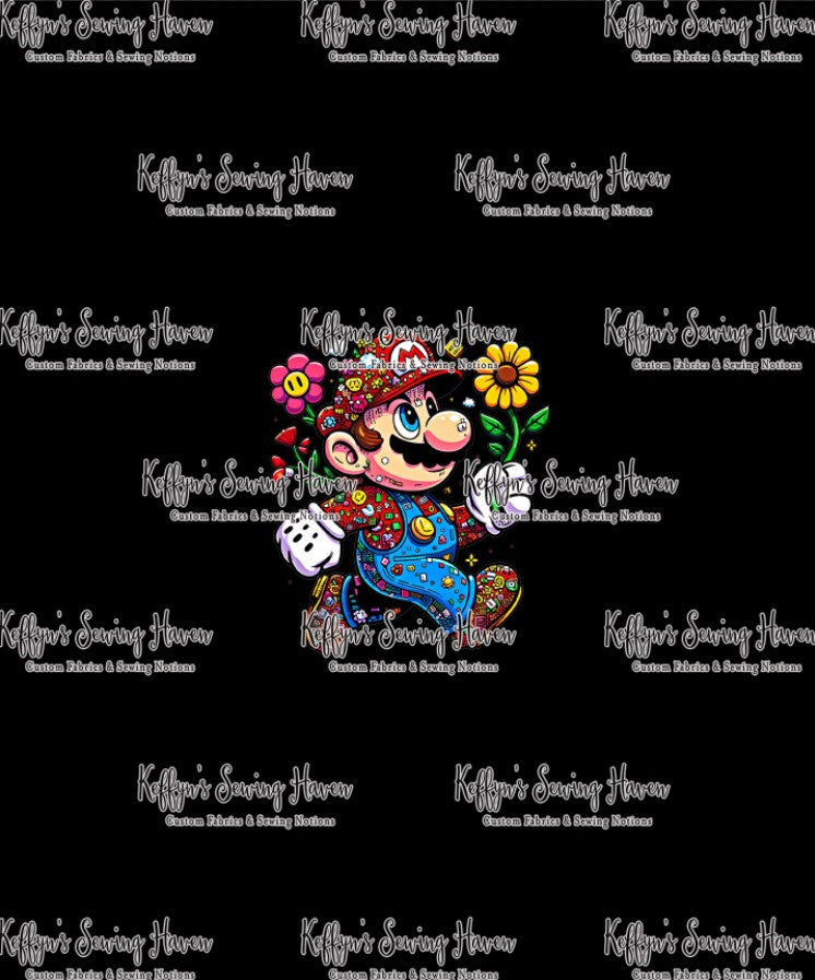 *BACK ORDER* Super Plumbers Floral 'Run' ADULT Panel