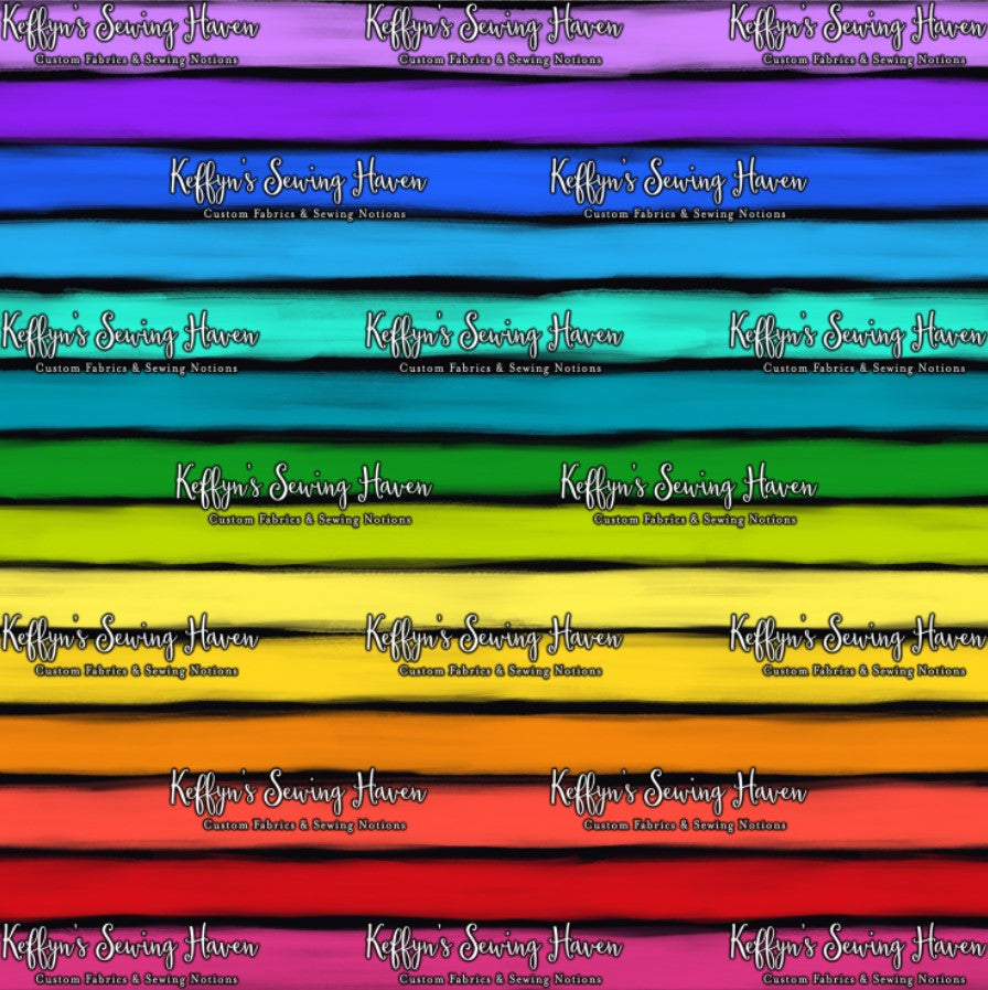 *BACK ORDER* Painted Rainbow Stripes