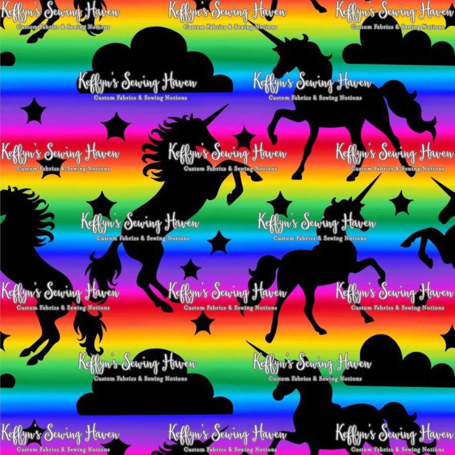 *BACK ORDER* Unicorn Silhouette Rainbow