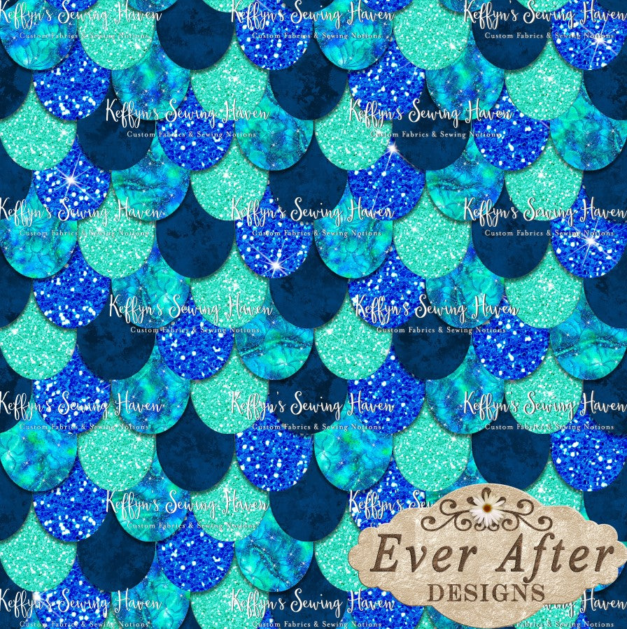 *BACK ORDER* Ever After Designs - Blue Mermaid Scales