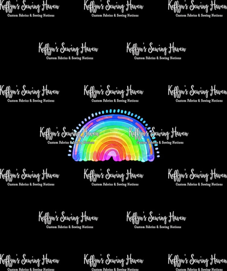 *BACK ORDER* Watercolour Rainbows Black Panels