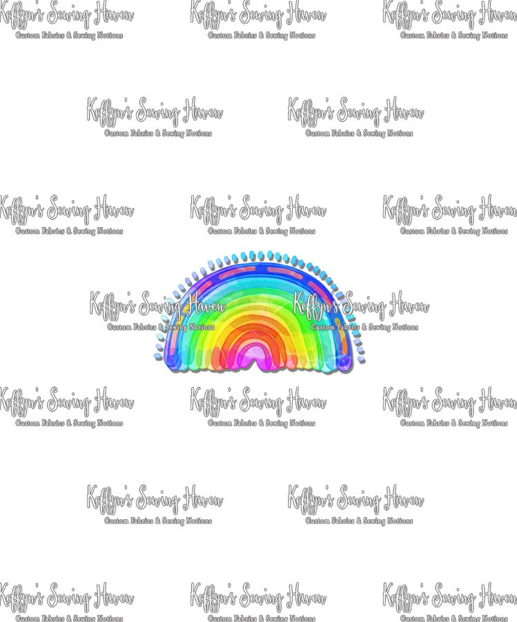 *BACK ORDER* Watercolour Rainbows White Panels