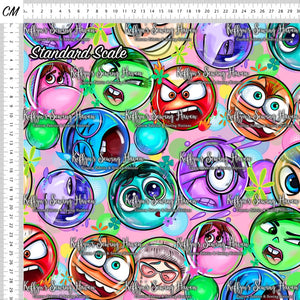 *BACK ORDER* Emotions 'Faces' Main Dk Pink