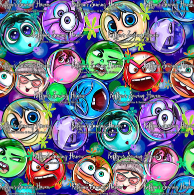 *BACK ORDER* Emotions 'Faces' Main Blue