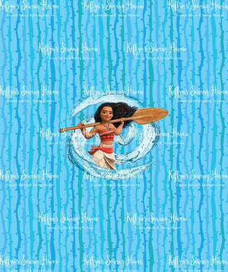 Moana Tropics 'Moana' Blue ADULT Panel Cotton Woven