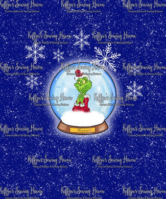 *BACK ORDER* Christmas Snowglobes 'Grinch' Panels