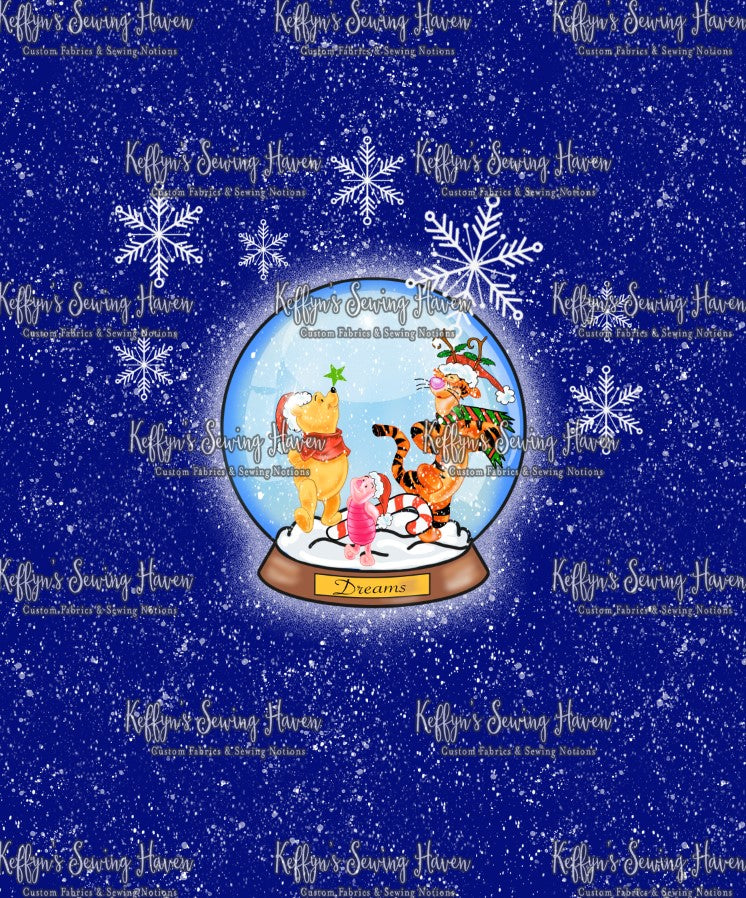 *BACK ORDER* Christmas Snowglobes 'Pooh' Panels