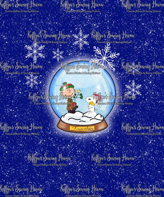 *BACK ORDER* Christmas Snowglobes 'Snoopy' Panels