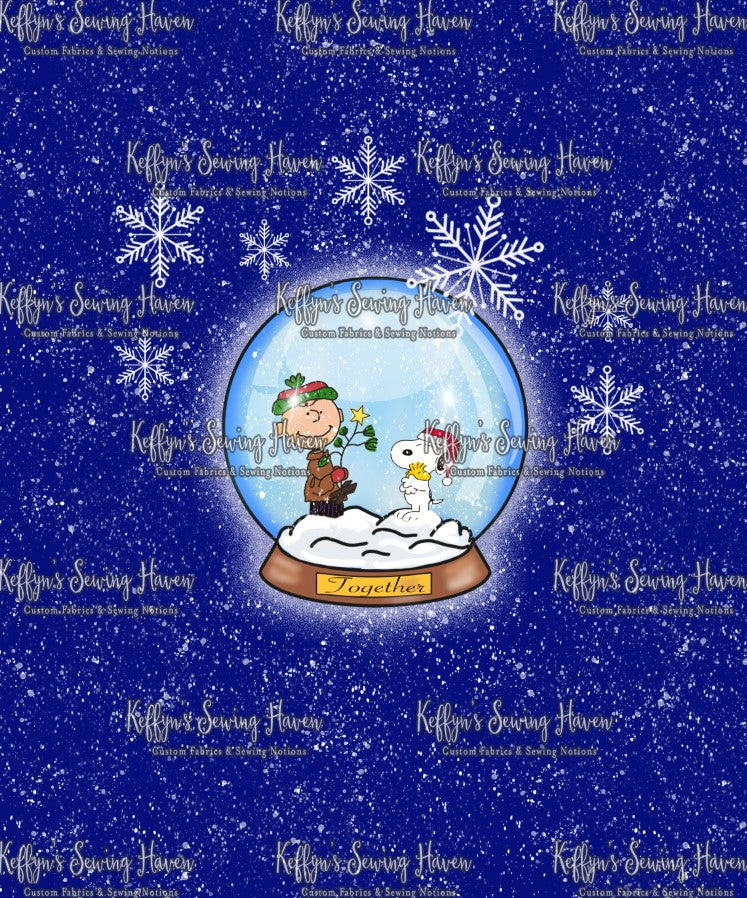 *BACK ORDER* Christmas Snowglobes 'Snoopy' Panels