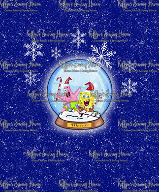*BACK ORDER* Christmas Snowglobes 'Sponge' Panels