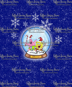*BACK ORDER* Christmas Snowglobes 'Sponge' Panels