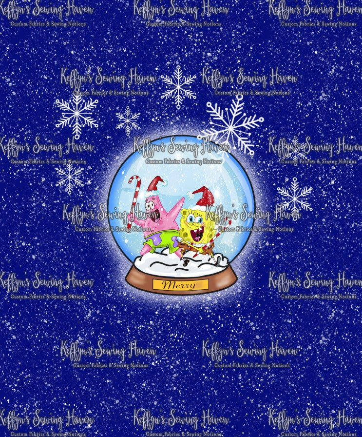 *BACK ORDER* Christmas Snowglobes 'Sponge' Panels