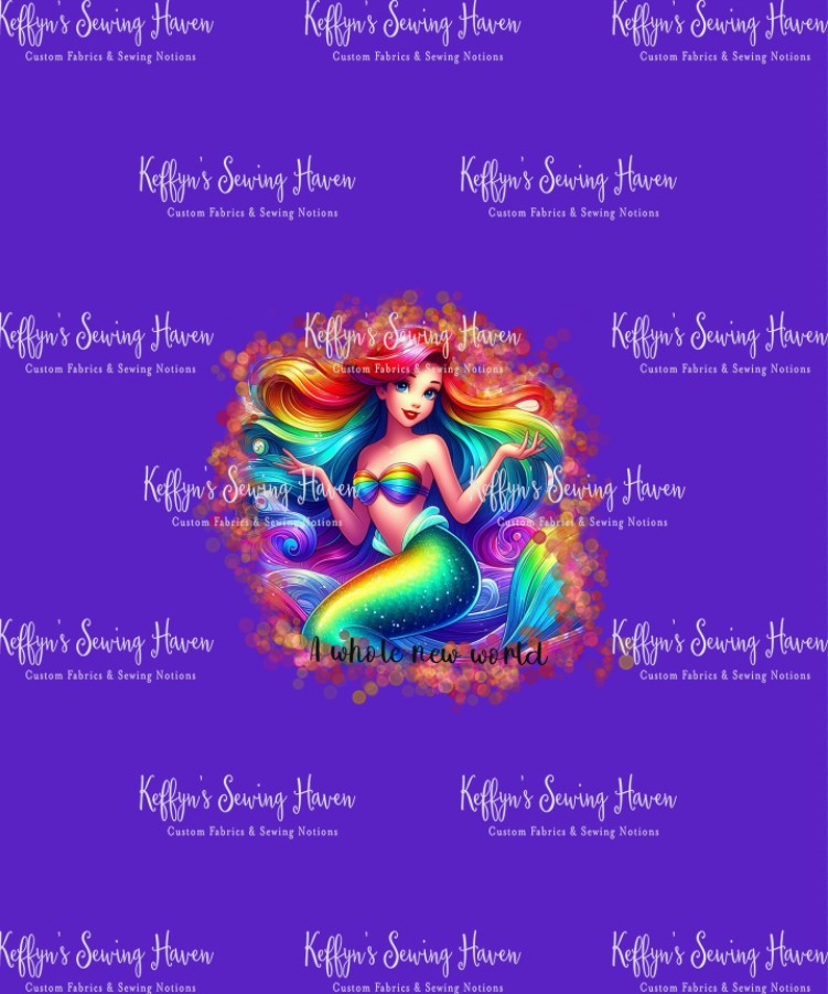*BACK ORDER* Mermaid Princess Rainbow Panels
