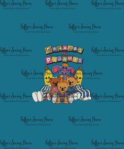 *BACK ORDER* Night Time Bananas Blue Panels