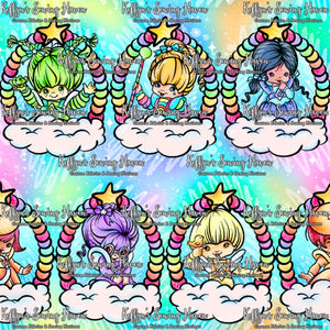 *BACK ORDER* 80's Rainbow Girl Frames
