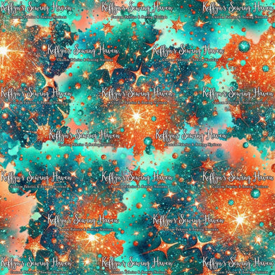 *BACK ORDER* Orange & Teal Sparkles