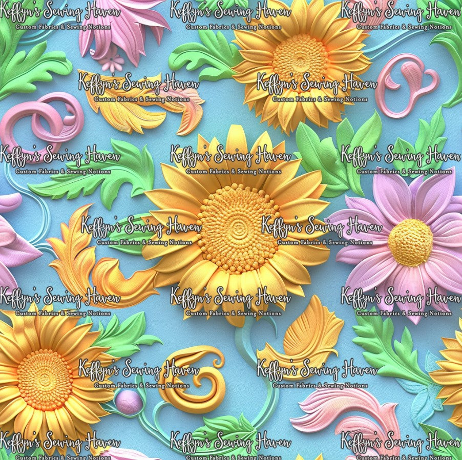 *BACK ORDER* 3D Pastel Sunflowers