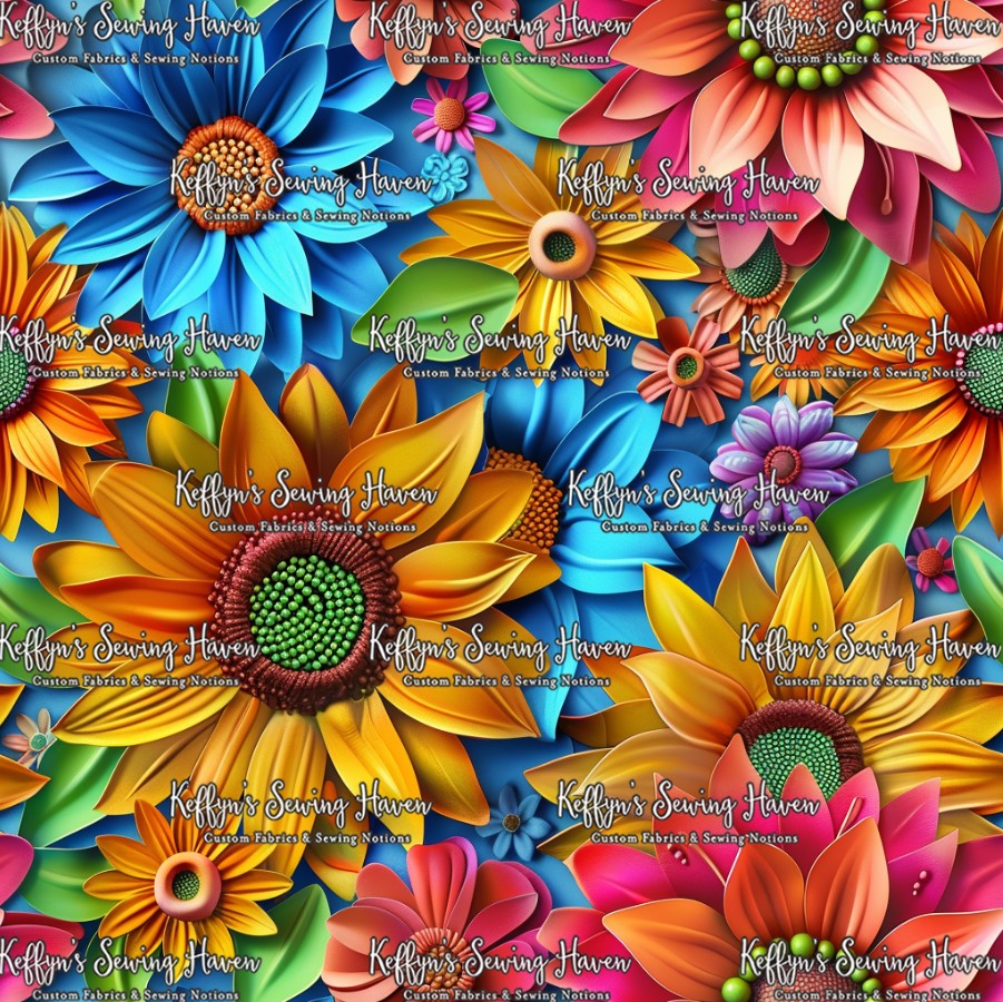 *BACK ORDER* 3D Vibrant Sunflowers