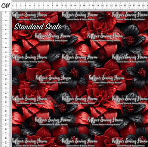 *BACK ORDER* 3D Black & Red Flowers