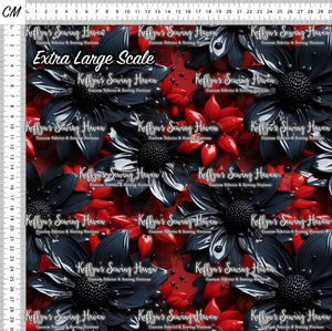 *BACK ORDER* 3D Black & Red Daisy