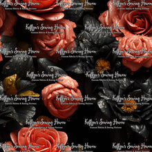 Load image into Gallery viewer, *BACK ORDER* 3D Black &amp; Peach Roses