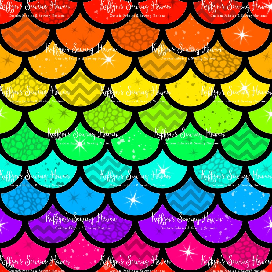 *BACK ORDER* Rainbow Mermaid Scales Patterns
