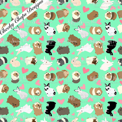 *BACK ORDER* CCD Guinea Pig & Rabbits Teal