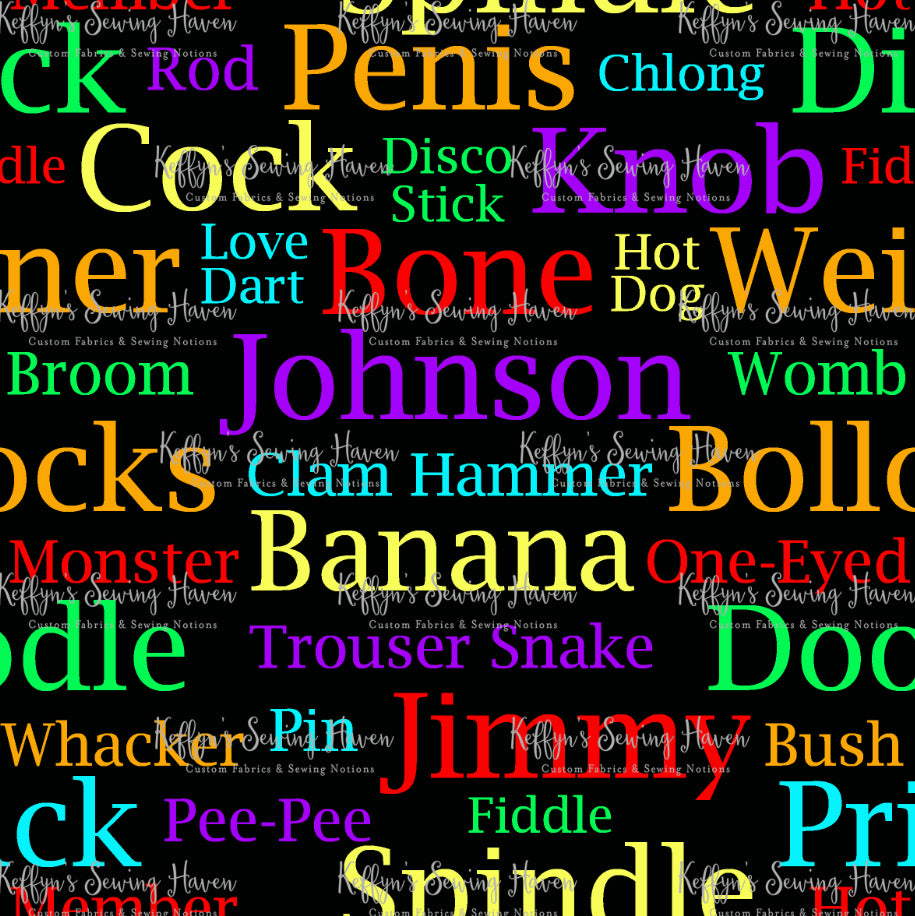 *BACK ORDER* Penis Names
