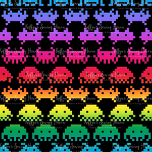 Load image into Gallery viewer, *BACK ORDER* Rainbow Space Invaders