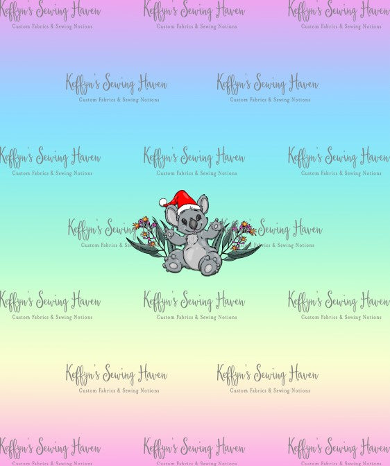 *BACK ORDER* Aussie Christmas Koala Rainbow Panels