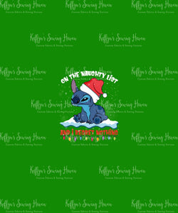 *BACK ORDER* Christmas Alien Naughty List Panels