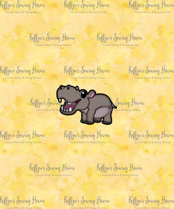 *BACK ORDER* Safari Animals Hippo Panels