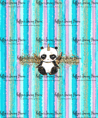 *BACK ORDER* Naughty Pandas Aqua 'Pandacorn' Panel