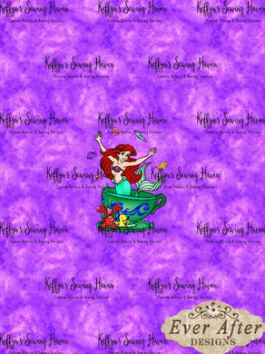 *BACK ORDER* Ever After Designs - Mermaid Purple Haze Panel