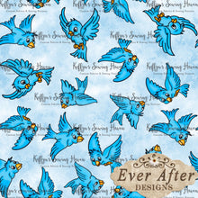 Load image into Gallery viewer, *BACK ORDER* Ever After Designs - Slipper Birds on Blue