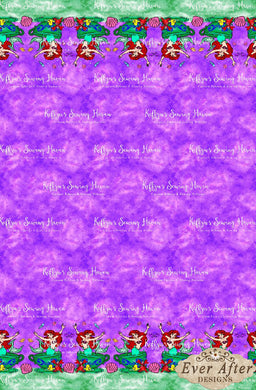 *BACK ORDER* Ever After Designs - Mermaid Teacup Border Print (1 meter)