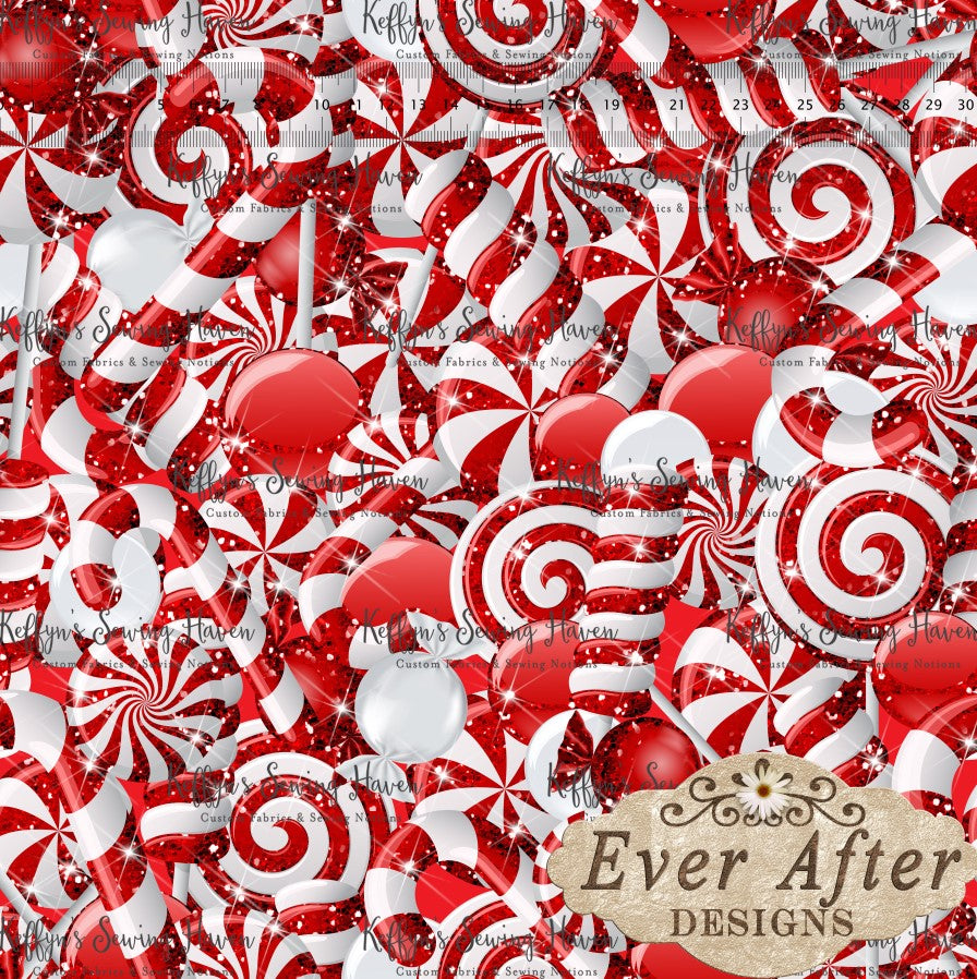 *BACK ORDER* Ever After Designs - Christmas Candy Red Glittered