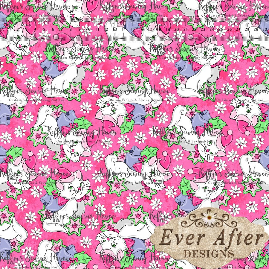 *BACK ORDER* Ever After Designs - Christmas Kitty Pink