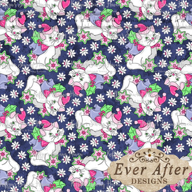 *BACK ORDER* Ever After Designs - Christmas Kitty Navy