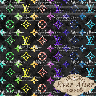 *BACK ORDER* Ever After Designs - LV Rainbow Glitter on Black