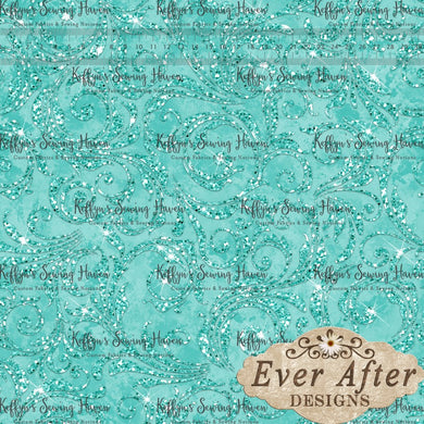 *BACK ORDER* Ever After Designs - Glitter Swirls Teal