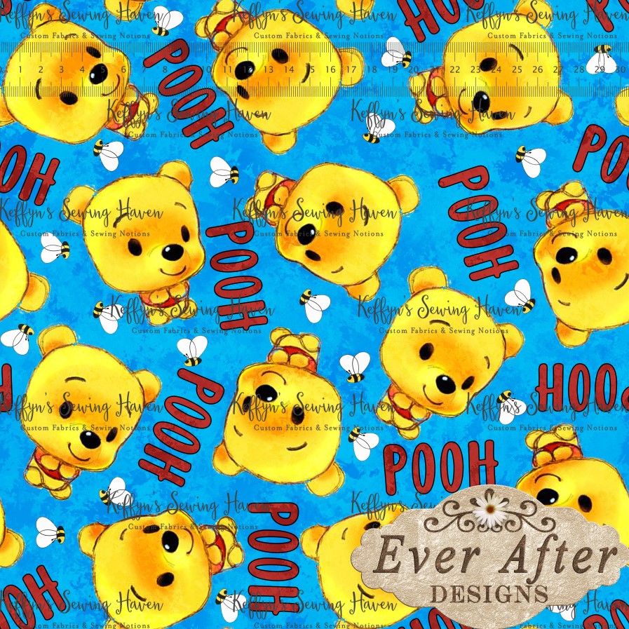 *BACK ORDER* Ever After Designs - Bear on Blue