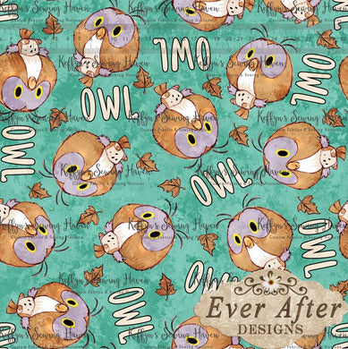 *BACK ORDER* Ever After Designs - Owl on Green