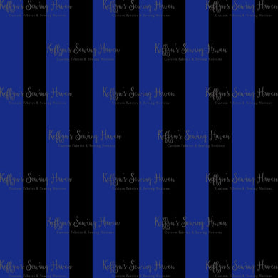 *BACK ORDER* Wednesday Blue/Black 2.5cm Wide Stripes