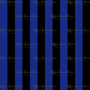 *BACK ORDER* Wednesday Blue/Black 2.5cm Wide Stripes