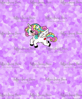 *BACK ORDER* Bright Unicorns Purple Panels