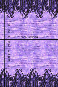 *BACK ORDER* Ever After Designs - Purple Octopus Tentacles Drip Double Border